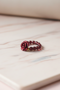Rose Ring - Rose Gold Marble Background